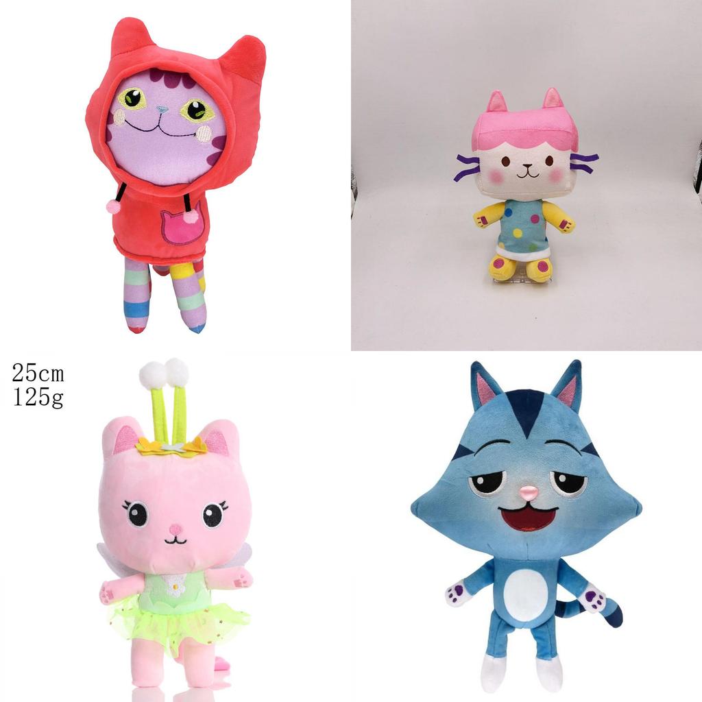 Gabbyin domeček pro panenky Plyšová kreslená vycpaná kočka Plyšák Panenka Dětské vánoční dárky