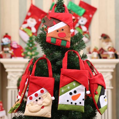 1 Pack Basket Christmas Candy Bags Bags Portable Santa Apple Gift Bag Wedding Candy Tote Bag for Party Home Decor
