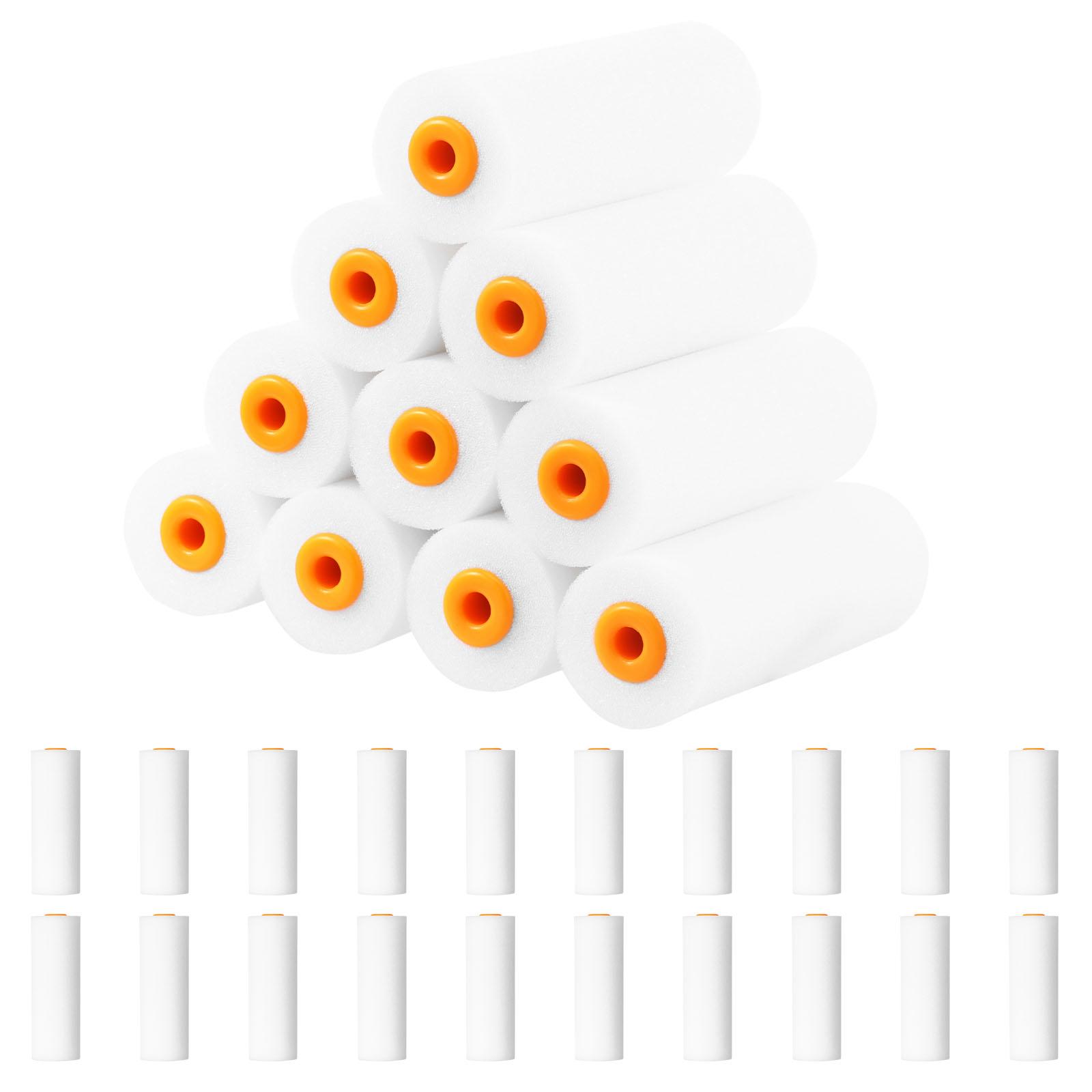 

30Pcs Foam Cupboard Paint Roller Cover High Density Mini Paint Roller Cover With Standard Interface for Wall Ceiling Furniture