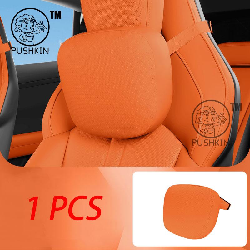 For Xiaomi YU7 2025 PU Leather Neck Pillow Memory Foam Pillows Waist & backrest Car Accessories