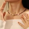 Handcrafted French Design Agate and Freshwater Pearl Necklace