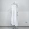 New Style Vacation Casual Long Dress Summer Cotton Elegant Suspender Women