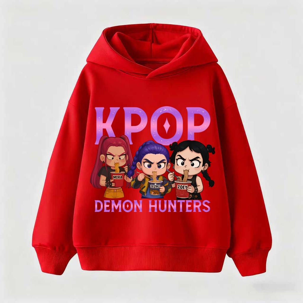 KPop Demon Hunters Saja Gutter Hettegenser For Barn Høstmote Genser Morsom Fans Gave Anime Hettegenser Jenter Gutter Hettegensere