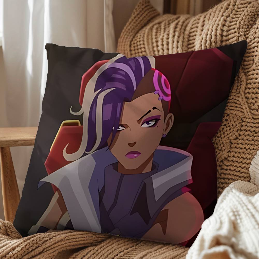 game Jetpack Cat Sombra Overwatch Pillow Case Office Cushions Suitable For Sofa Car Bedroom Decorative Cushion Cover