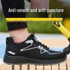 Men's Summer Breathable Safety Shoes - Anti-Smash, Anti-Puncture, Insulated with Plastic Toe Cap for Construction Work