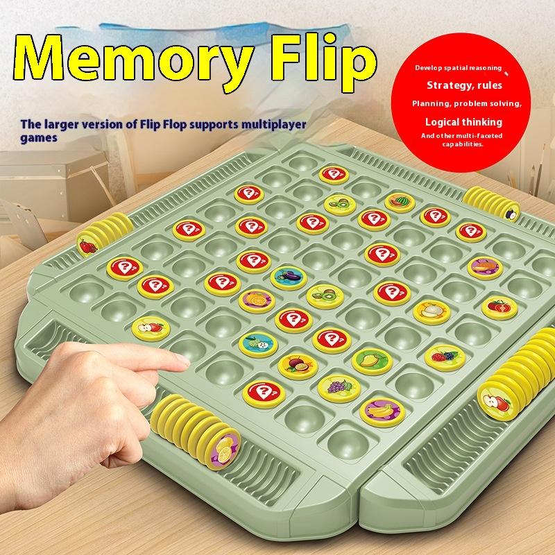 

1 Set Logical Thinking Cognitive Parent-Child Interactive Toys Fruit Flip Chess Memory Match Challenge Chess Game