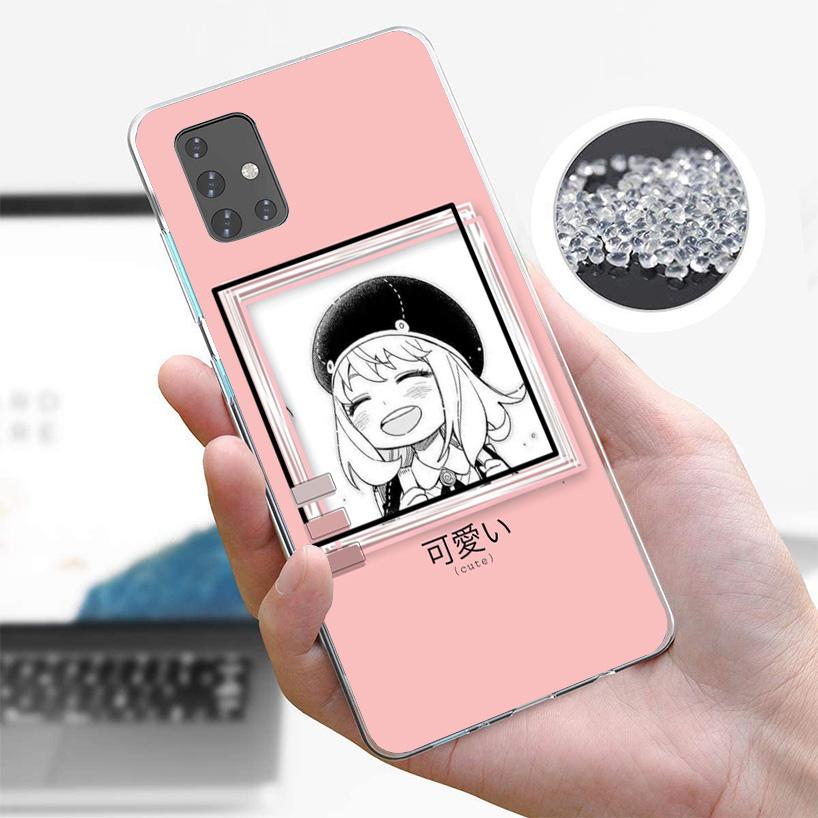 Spy Family Anya Cute Cover Phone Case For Samsung Galaxy A12 A22 A32 A52 A72 A02S Phone Case Note 20 Ultra 10 S10 Plus A51 A71 A