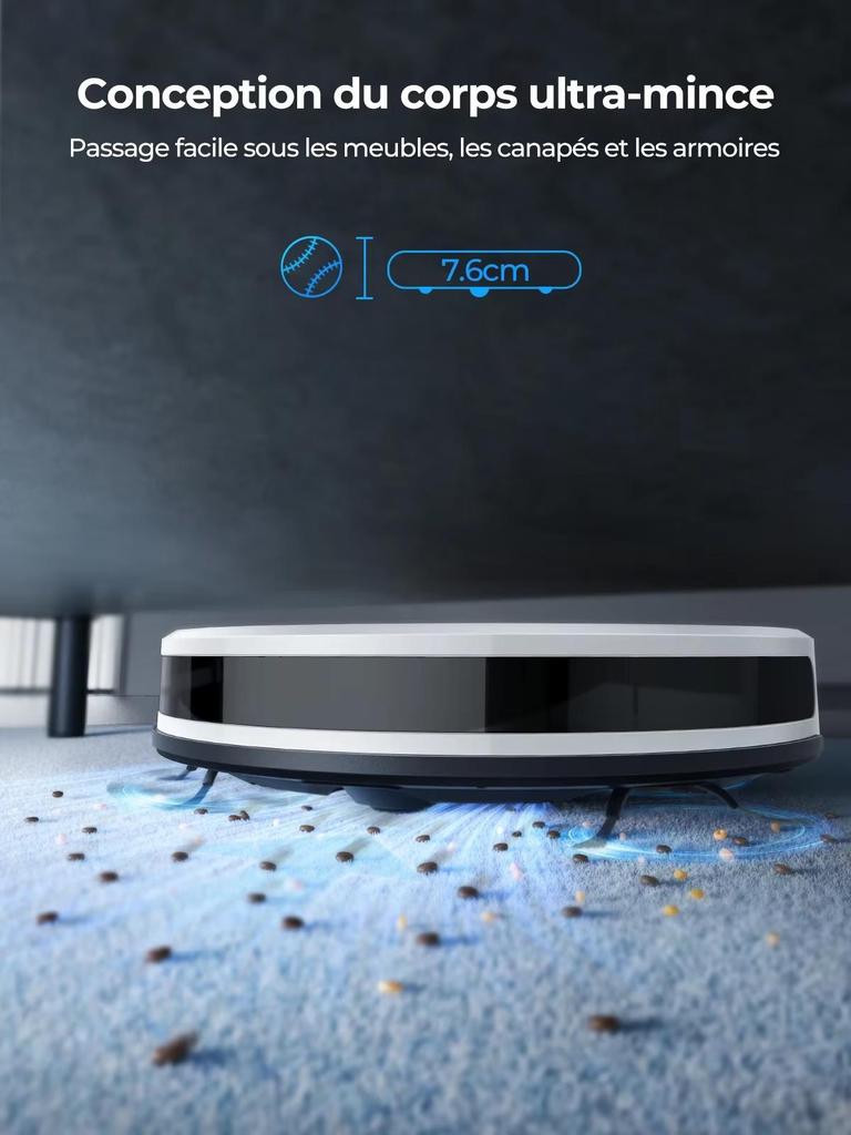 Laresar 3s Robot Vacuum Cleaner Mop 4000Pa Smart APP Control Intelligent Planned for Home Floor Washing Carpet Pet Hair Cleaning