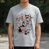 Adult and Children Love Heart Cat YK Pure Cotton TShirt Versatile Couple ParentChild Friends MultiColor Top