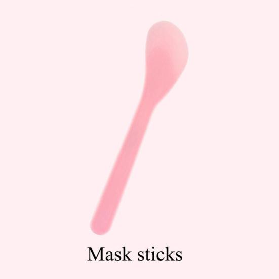 9Pcs Plastic DIY Mask Bowl Brush Spoon Stick Soaking Spray Bottle Face Puff Set