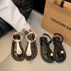 2025 Summer Open Toe Women's Sandals Outdoor Pearl Buckle Strap Thong Sandals for New Daily Versatile Casual & Beach
