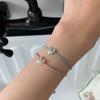 Fashionable Heart Bracelet Adjustable Drawstring Bracelet Alloy Material Suitable for Daily Life and Special Occasion