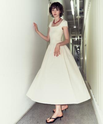 Retour Deux Vingt Quatre Florence Midi Dress (Cream)