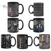 Handmade Ceramic Cup Mechanic Tool Box Coffee Mug 350ml Tea Wrench Fade Resistant Screwdriver Hammer Unique Gift for Engineers DIY Enthusiasts