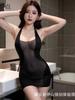 Sexy Halter Neck Bodycon Dress Charming Nightclub Hot Sleepwear Transparent Backless Deep V Sleeveless Dress Casaul Elegant Egch