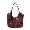 Fashion leopard print shoulder bag women's autumn and winter new simple retro women's bag versatile casual tote bag