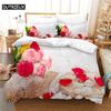 3D Print Red Blue Black Shark Whale Duvet Cover with Pillow Cover High Quality Soft Comforter Cover Bedding 100% Bamboo Fiber
