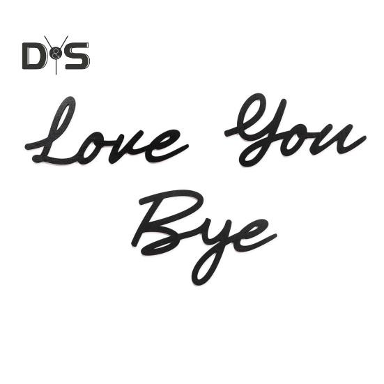 

Знак «Люблю тебя, пока!», деревянная настенная художественная вывеска, украшение на стену в прихожей на тему любви, украшение на День святого Валентина, украшение для прихожей, подарок на новоселье чёрный