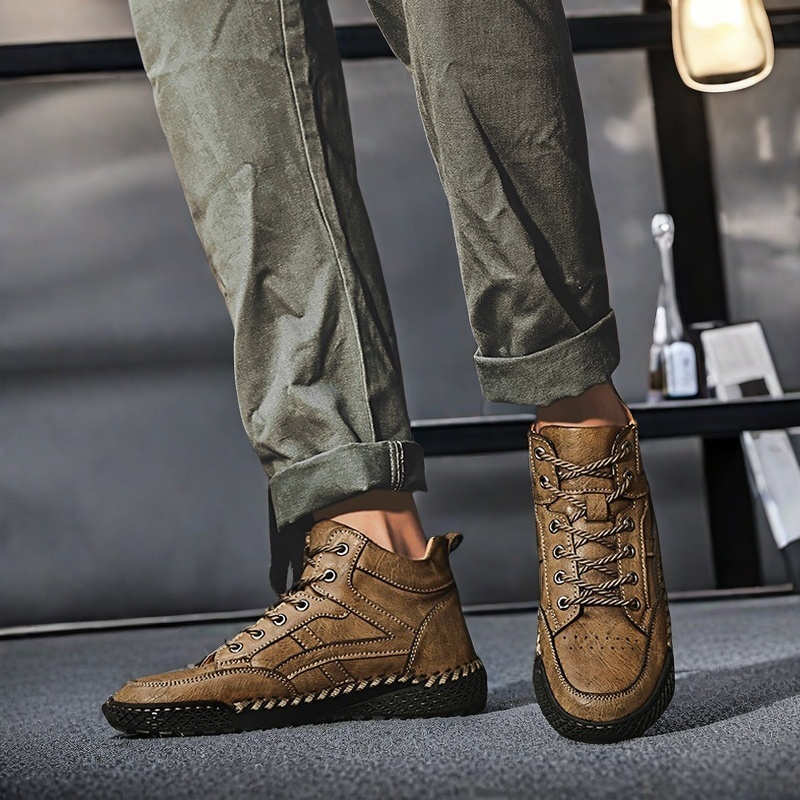 Fashion Large Size With Lacing Men White Angle Boots Red White Shoes Hightop Sneakers Sports Dropshiping Top Grade Sporty Pie