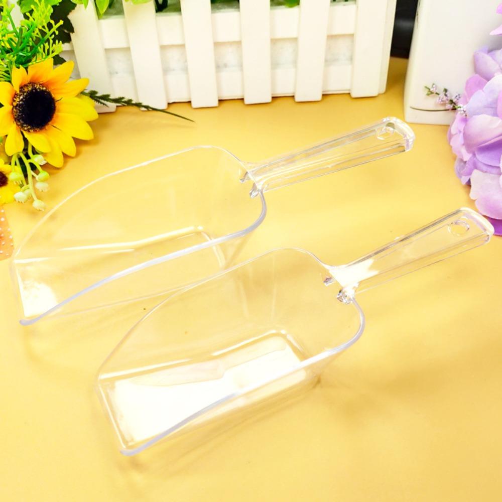 Square Mouth Ice Scoop Food Grade Plastic Kitchen Gadgets Safe Mini Ice Shovel  Birthday Wedding