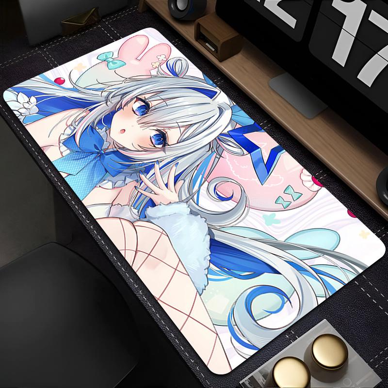 Mouse Pad Laptop Hololive Anime Gamer Mousepad PC Amane Kanata Cute Girl Keyboard Pad Gaming Accessories Kawaii Desk Mouse Mat