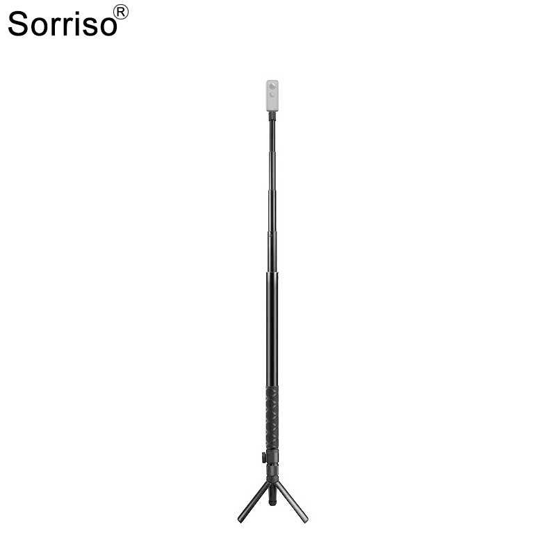 SORRISO 200cm Time Selfie Stick Aluminium Long Telescopic Extension Pole Rod Monopod For Gopro Phone Action Camera 7