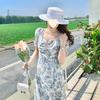 Small dress  flavor British dress dress dress split summer dress floral hot mom