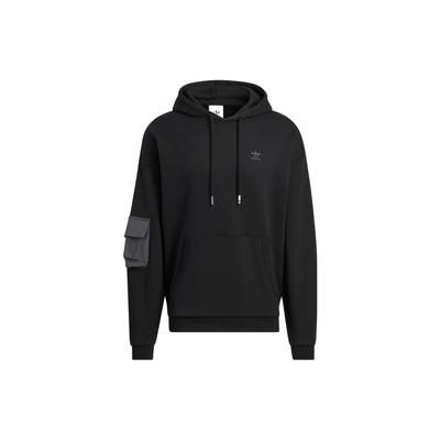 adidas Originals Trefoil Ww Hoody Solid Print Small Logo Hoodie Long Sleeve Men Hoodie Black IC8157