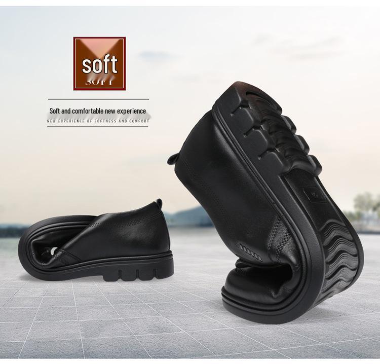 Men's Versatile Non-Slip Soft Leather Shoes - Casual & Formal 2025 Style