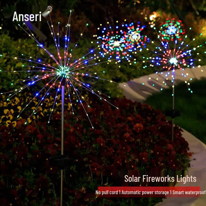 Solar LED Fireworks String Lights