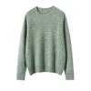 Women's Thickened Cashmere Sweater - Autumn/Winter Heather Yarn Round Neck Knitwear, Lazy Style, Solid Color Base Layer Top