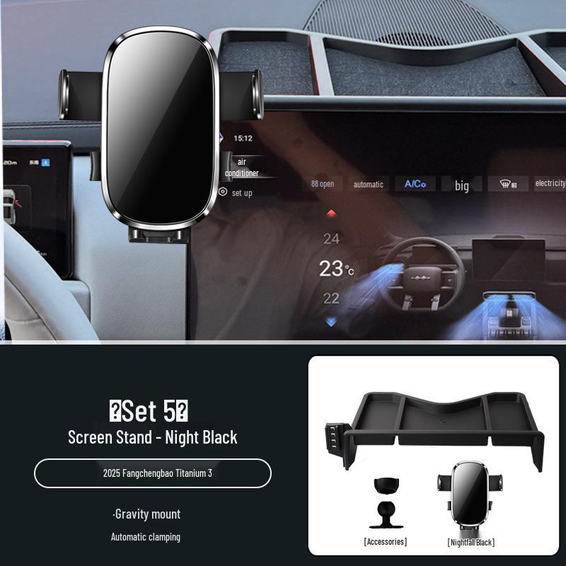 Car Mount & Storage Box for 2025 Equation Leopard Titanium 3 Special Screen Model