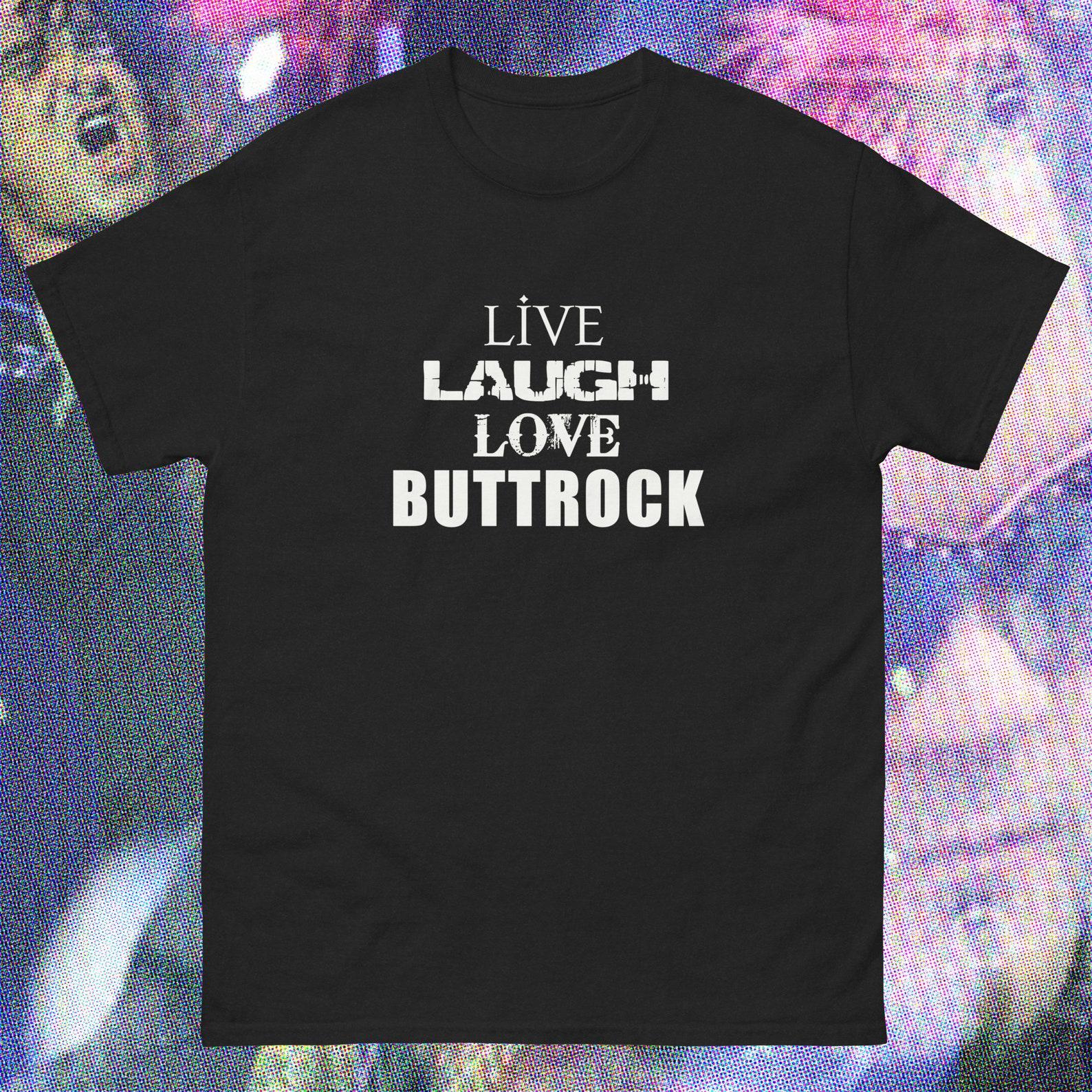Live Laugh Love BUTTROCK Butt Rock Parody Creed band shirt Scott Stapp Daughtry Numetal Korn Limp Bizkit y2k tour tee XL