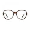 Jimmy Choo Eyeglasses Square Full Rim  Dark Havana Gold Frame And Clear Demo Lens Lens Jc356008600 Gold