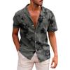 Men's Hawaiian Printed Button Short Sleeve Shirts Men's Casual Fashion Short Sleeve Shirts