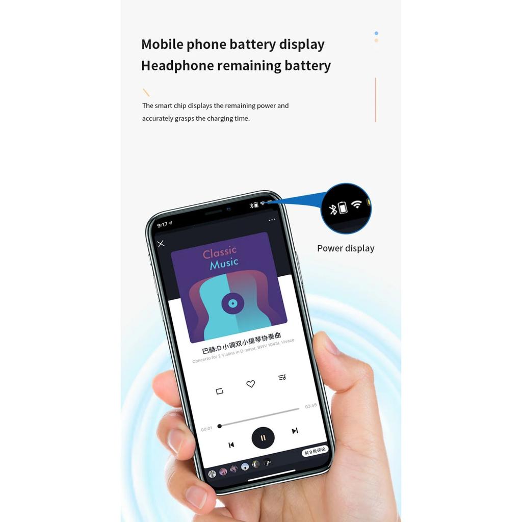 Bluetooth 5.2 Business Wireless Headphone Ear-Hook Mini HIFI Bass Noise Cancelling Earphone with Mic Earbuds Sport Game Headset