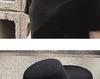 Women's Autumn/Winter Wool Felt Fedora - Large Brim Jazz Hat in French Hepburn Style