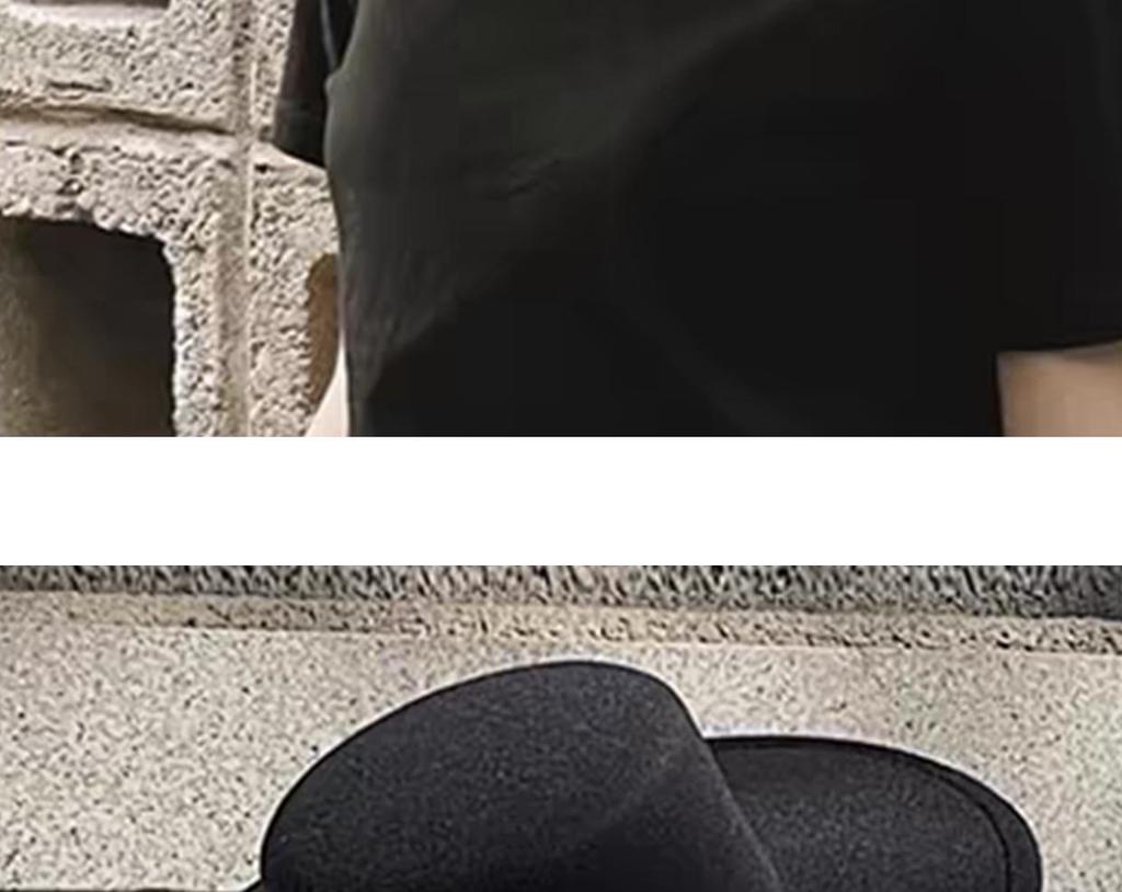 Women's Autumn/Winter Wool Felt Fedora - Large Brim Jazz Hat in French Hepburn Style