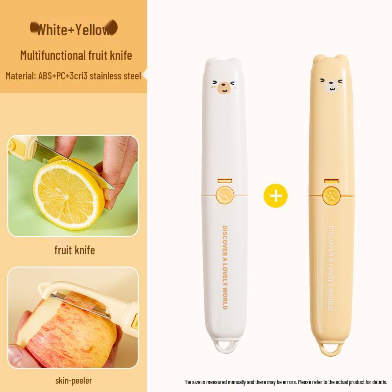 Folding Dual-Headed Fruit Knife & Peeler - Portable & Multifunctional for Home Use