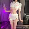 Sexy Underwear Cos Two-dimensional Nurse Cosplay Sexy Split Short-sleeved Top Hip Skirt