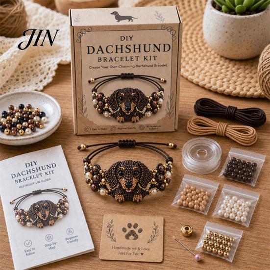 Sada na výrobu náramků pro začátečníky, Zvířecí DIY sada na korálkování, Roztomilá sada na výrobu šperků s přívěsky, Kreativní dárek k přátelství pro dívky a dospívající