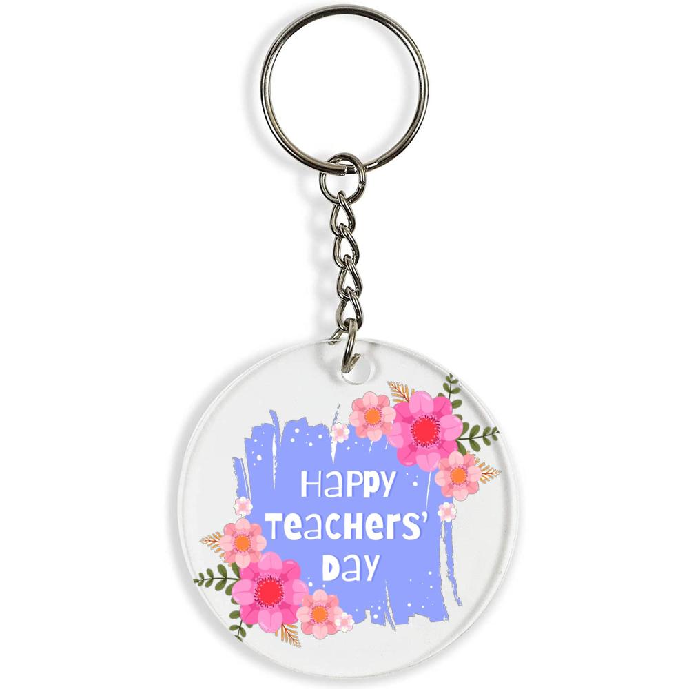 Happy Teachers Day Best Acrylic Ring Alphabet Keyring Ornaments Acrylic Key Chains Original and Practical Teacher's Gift