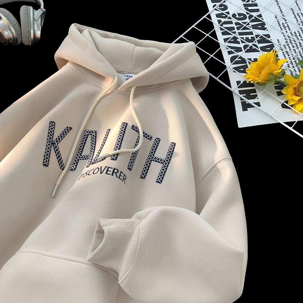 

Printed Hooded Sweater Men s New Winter Loose Couple Pullover Boys Sports Coat 5XL