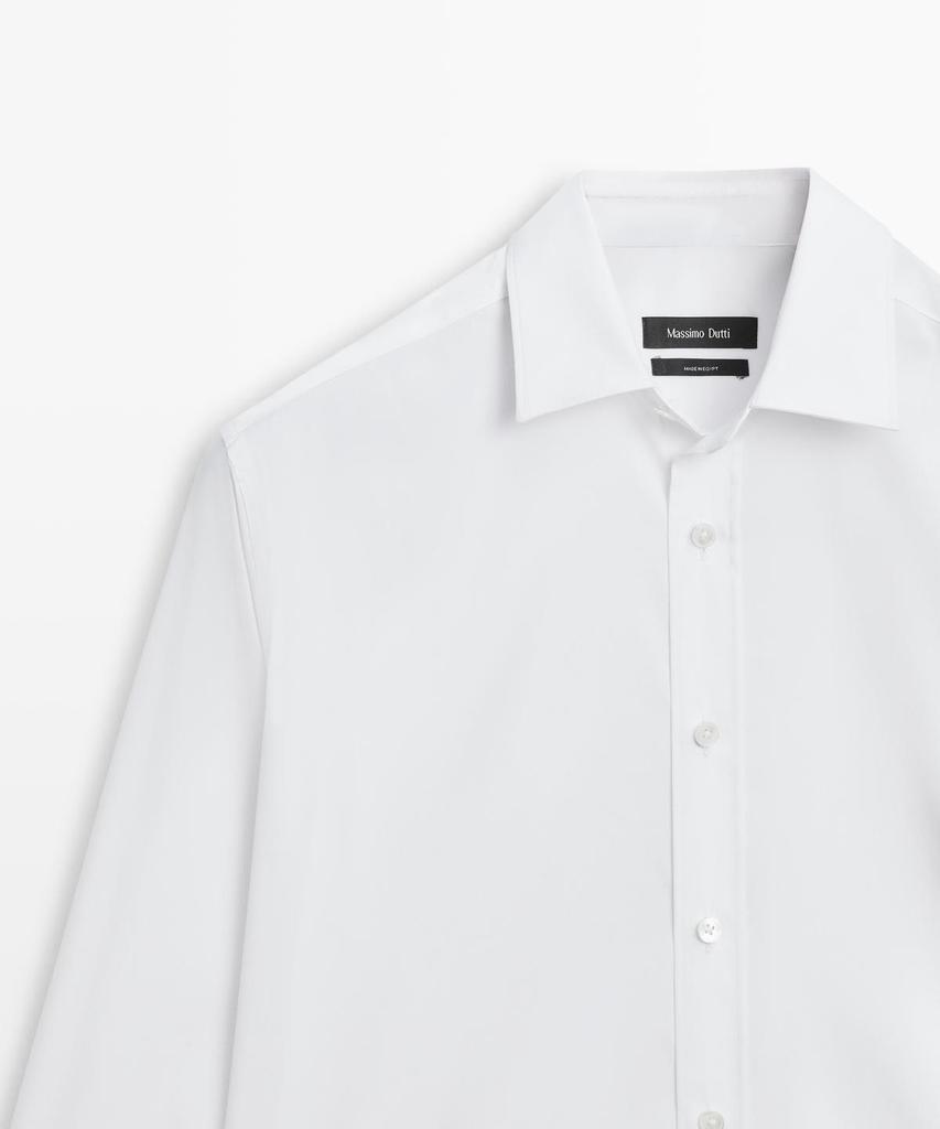 Masimodutti Cotton Blend Stretch Shirt