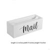 Mail Holder Box Envelope Bill Holders Wood Basket Mails Organizer Countertop, Letter
