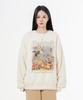 MOZMOZ Soft Terry Nature Oversized Sweatshirt Cream