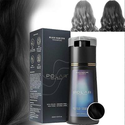 (Black) Polar Hair Dye Shampoo Polar Hair Care HairCare Shampoo 200ML