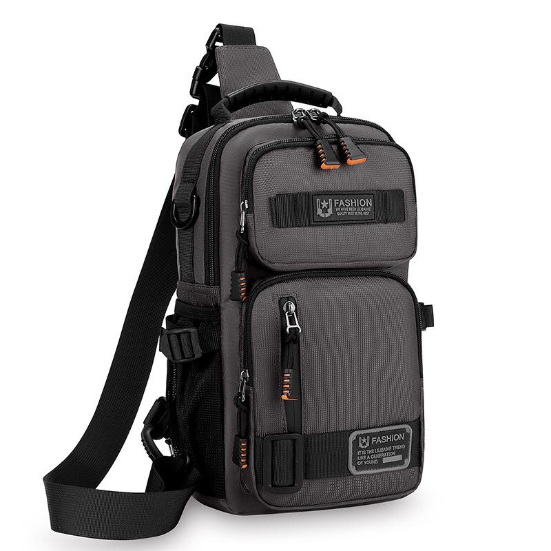 Men's Versatile Outdoor Crossbody Chest Bag - Large Capacity, Trendy, Multifunctional, Single Shoulder Bag.