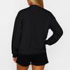 Women's Solid Color Fleece Sweatshirt With A Small High Neck And Loose Fit