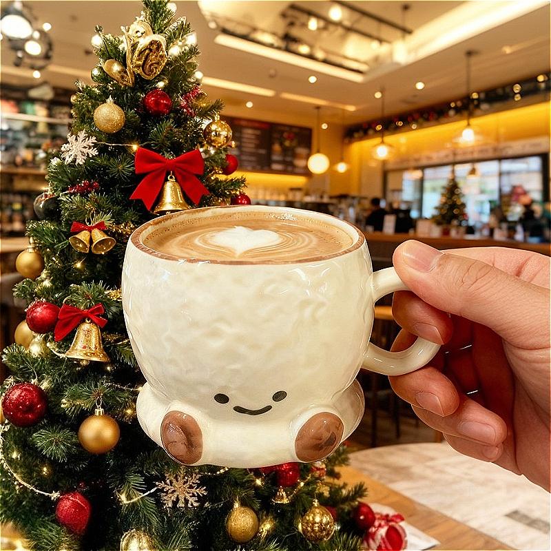 220ml/350ml Ceramic Coffee Mug Personalized Foot Shaped Ceramic Cup Drinking Cups Home Coffee Mugs Christmas Gifts for Friends 220ml-350ml
